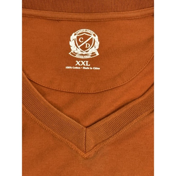 Texas Longhorns Vest Orange Campus Drive Stitched Logo 100% Cotton Men's 2XL - Picture 4 of 7